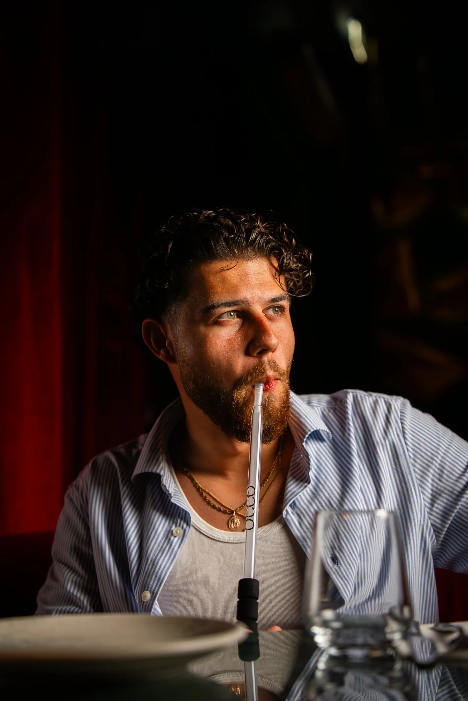 Guest with OCCO branded shisha